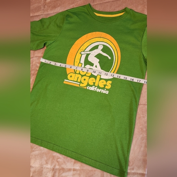 There Abouts Boys Green Retro Los Angeles Surfer Shirt - Picture 5 of 6